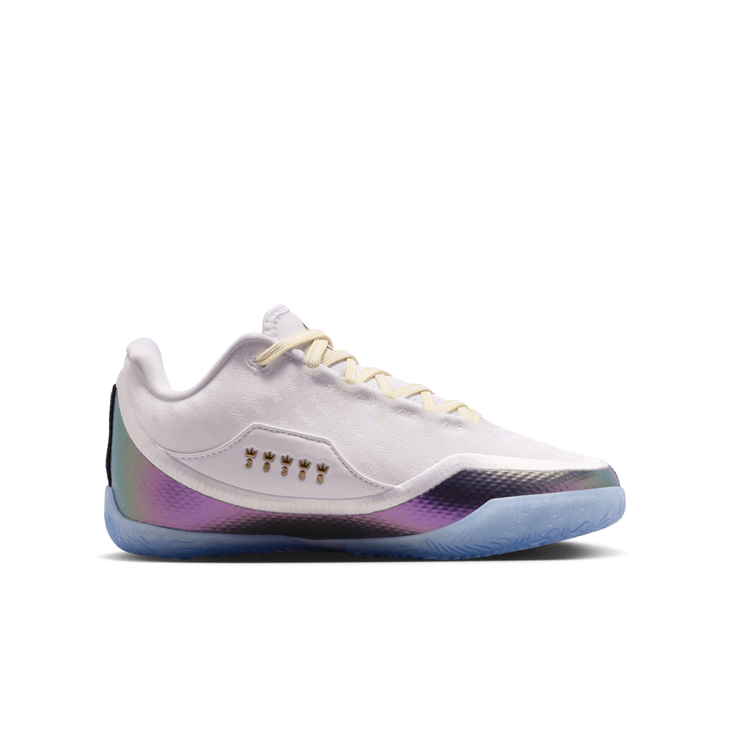 Nike LeBron XXIII "For The Record" Grade School Kids' Basketball Shoe - WHITE/WHITE/BLACK